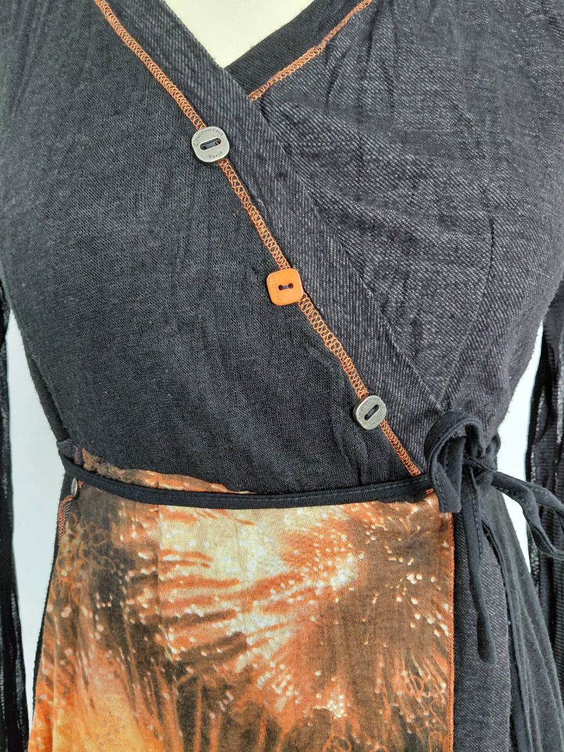 Long sleeve dress with petticoat, M, C Fait pour vous Paris