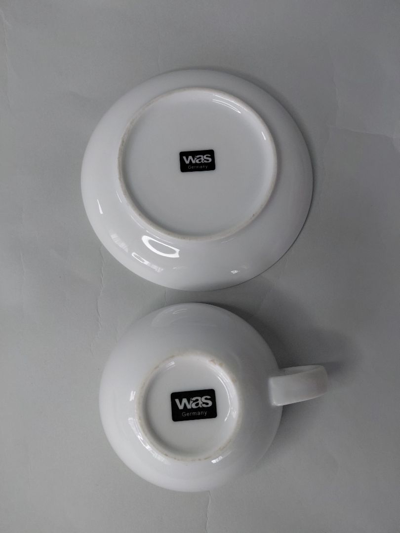 Kakóbolli með undirskál, Hvítur, WAS Germany