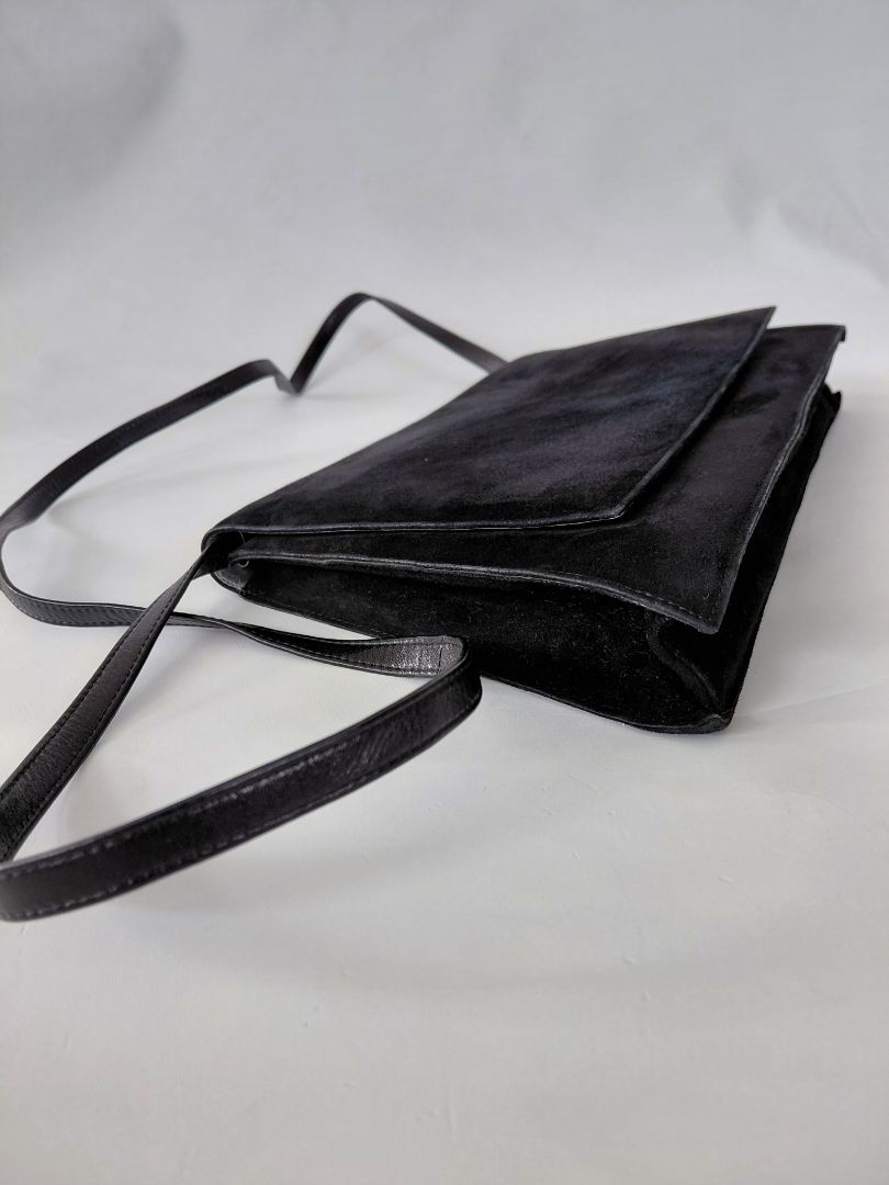 Vintage suede purse (ca.1995), St. Charles Jourdan