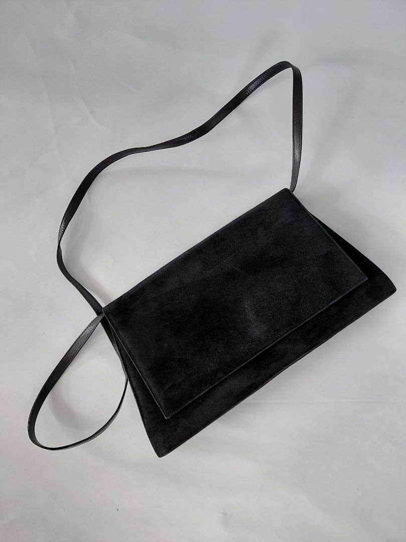 Vintage suede purse (ca.1995), St. Charles Jourdan