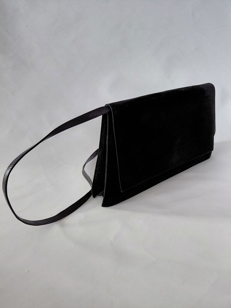 Vintage suede purse (ca.1995), St. Charles Jourdan