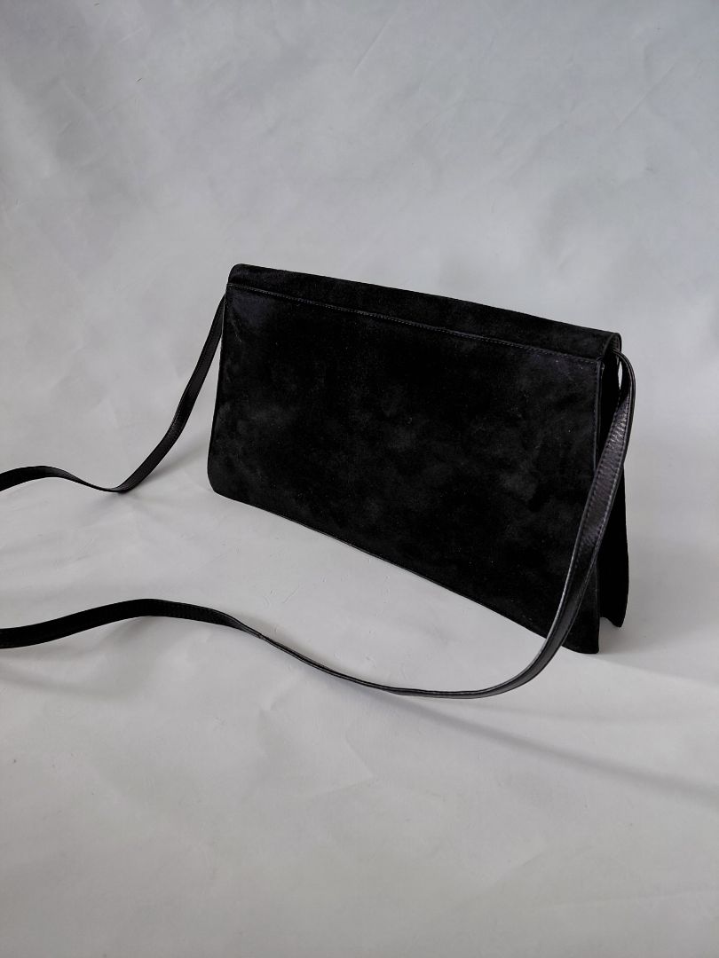 Vintage suede purse (ca.1995), St. Charles Jourdan