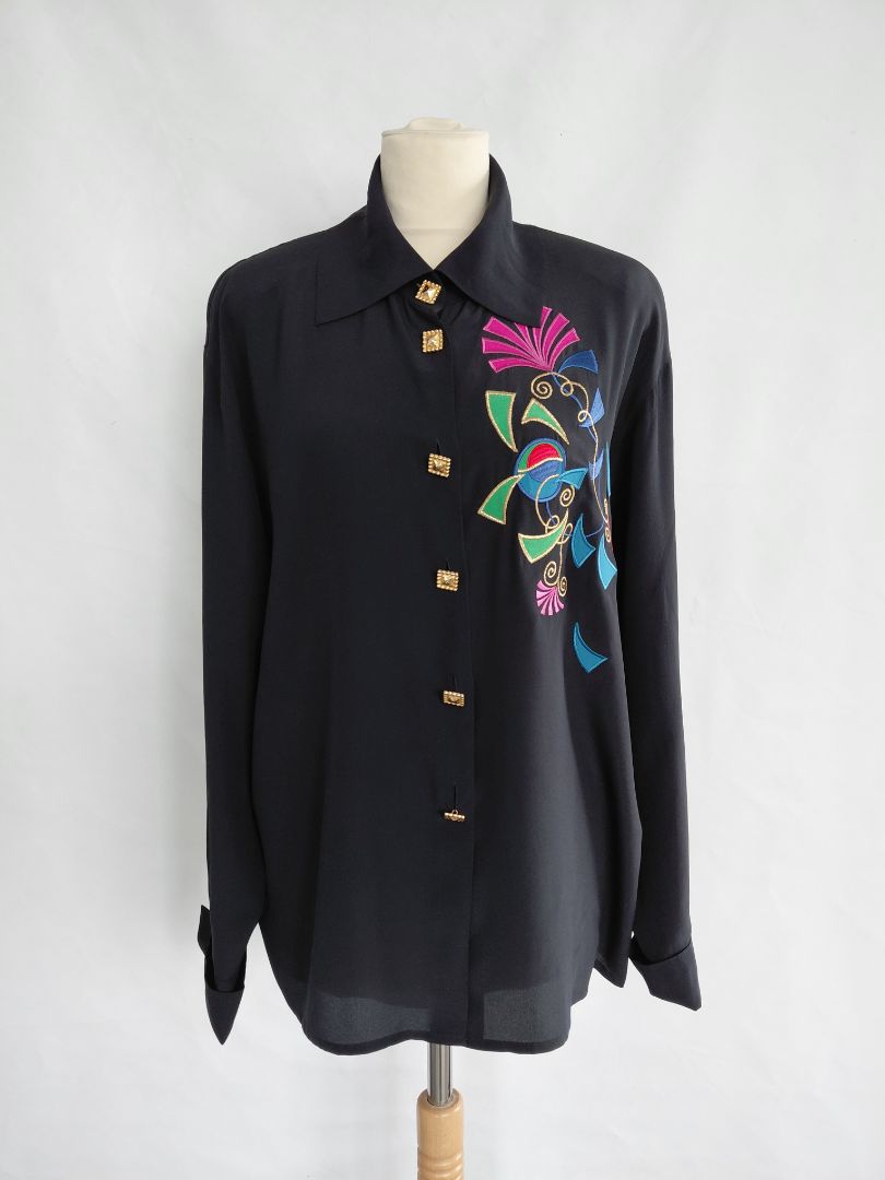Vintage shirt 100% silk (1990s), EUR 42, Laurel