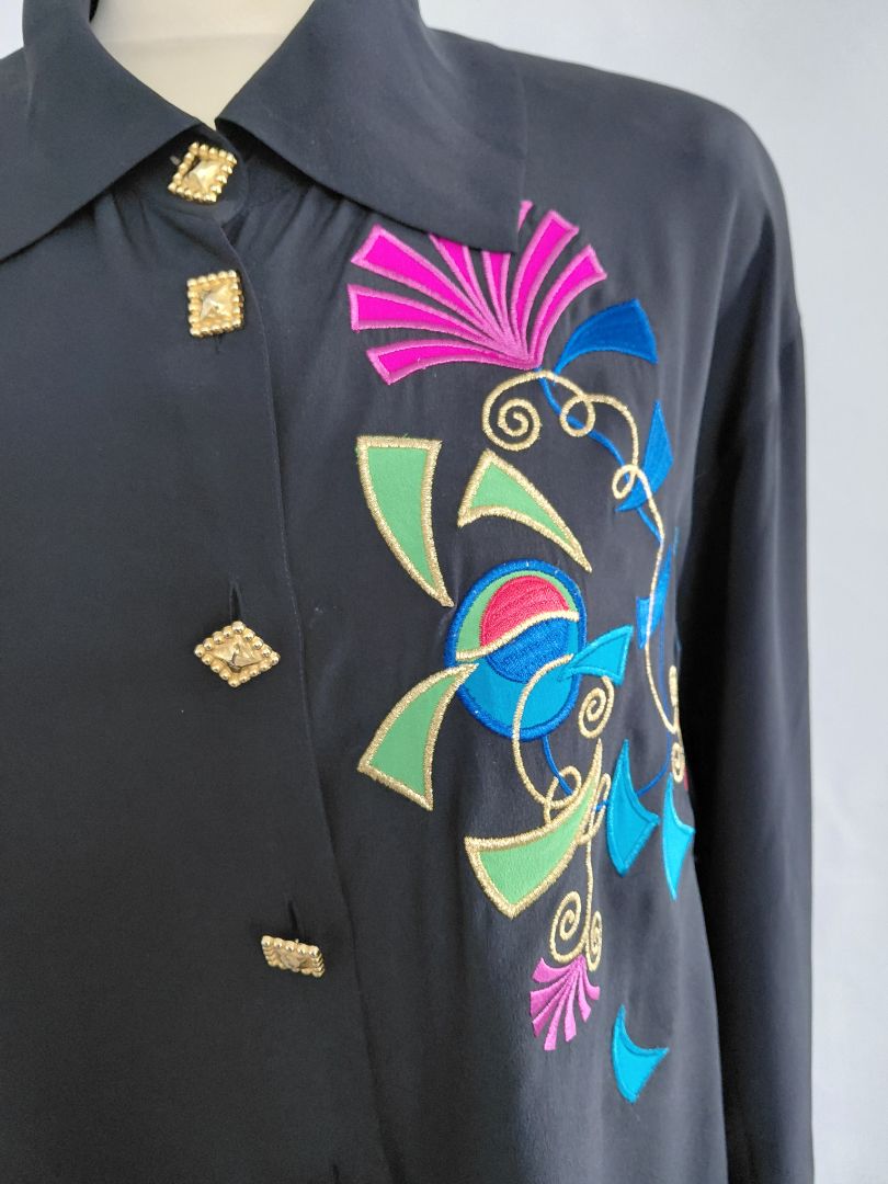 Vintage shirt 100% silk (1990s), EUR 42, Laurel