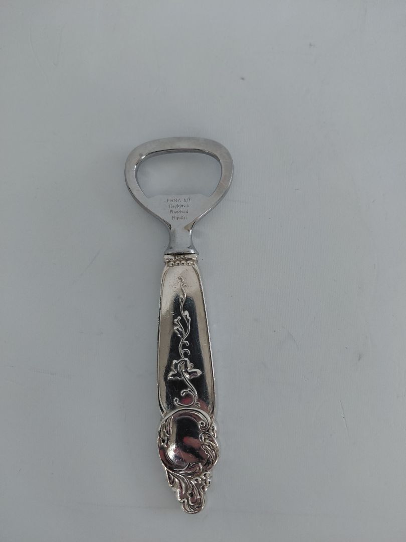 Bottle opner by Guðlaugur Magnússon (925S silver and stainless steel), Erna h/f