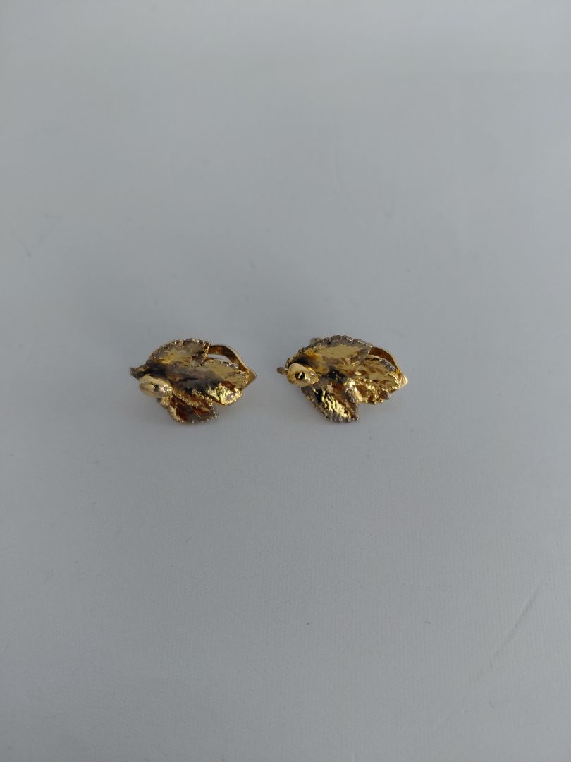 Earrings and 2 pins, Flora Danica of Copenhagen