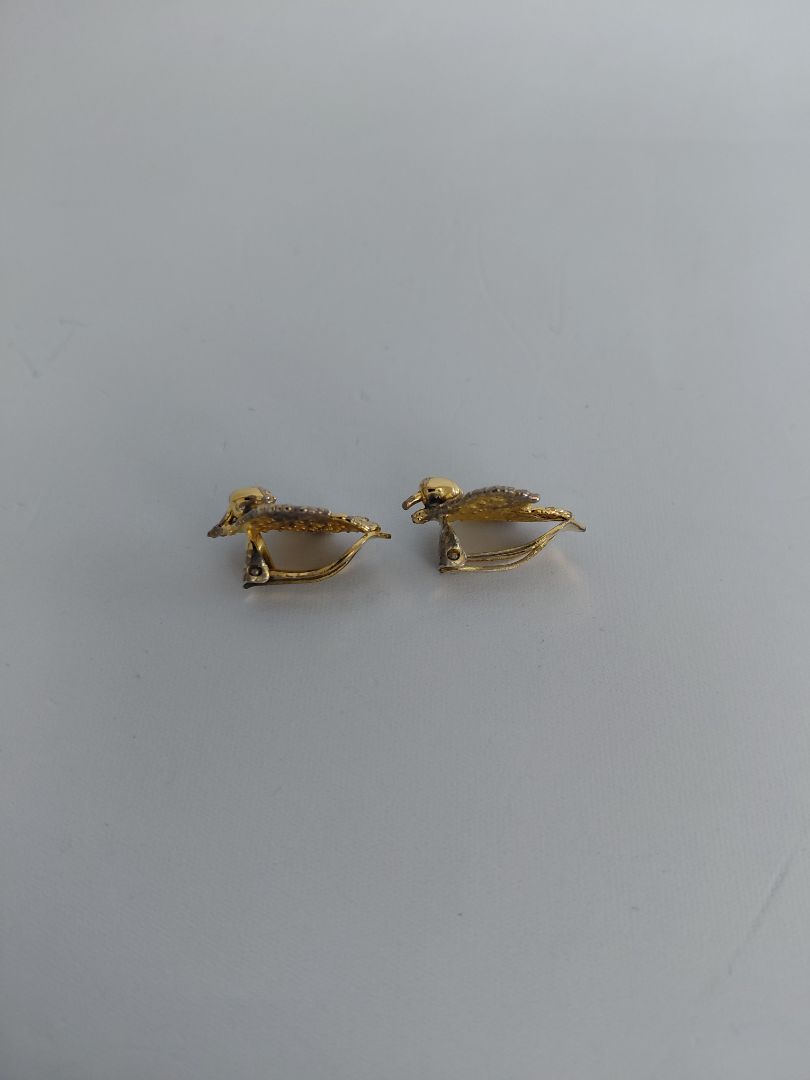 Earrings and 2 pins, Flora Danica of Copenhagen