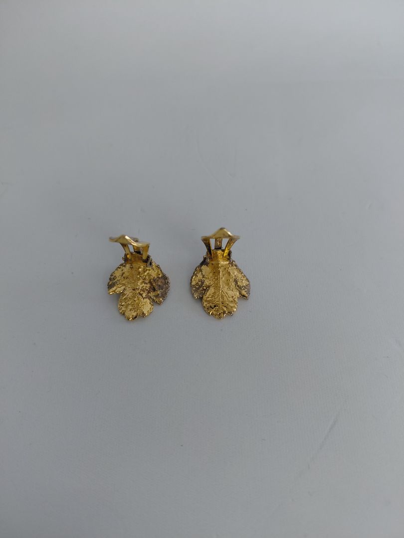 Earrings and 2 pins, Flora Danica of Copenhagen