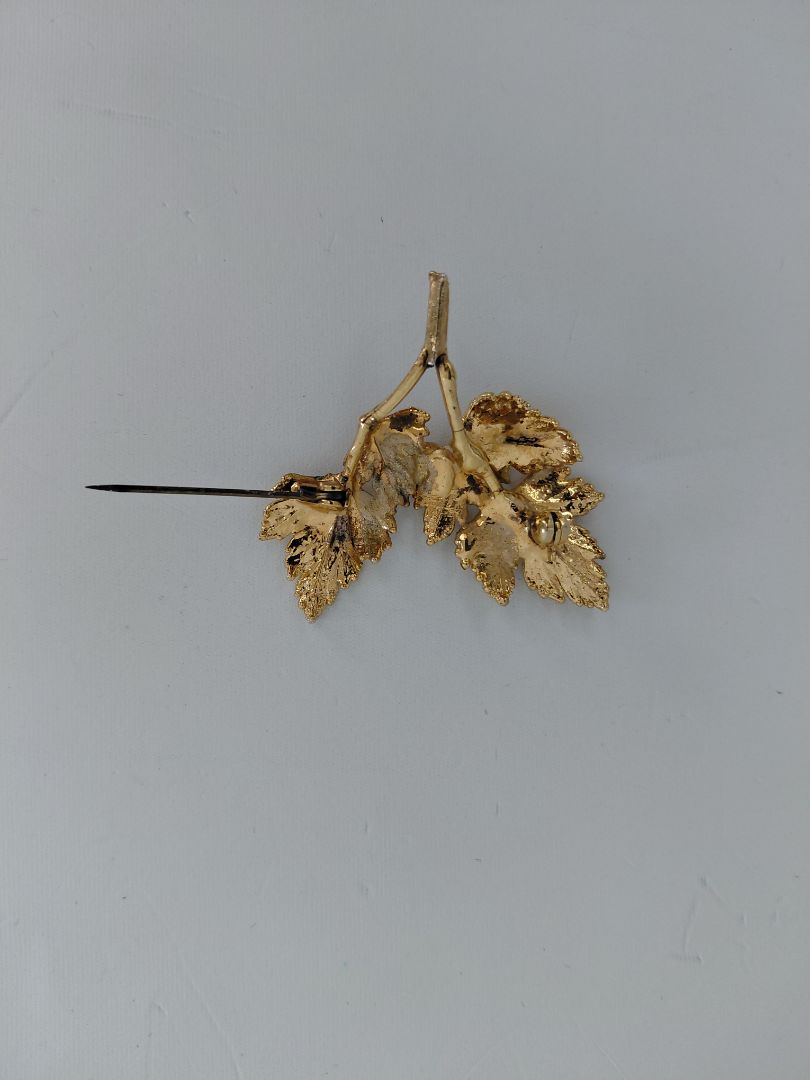 Earrings and 2 pins, Flora Danica of Copenhagen