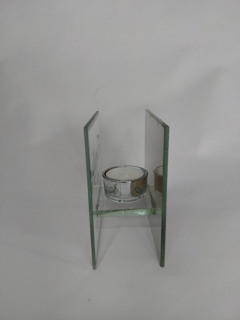 Candlestick with inscription