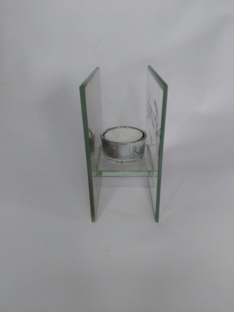 Candlestick with inscription