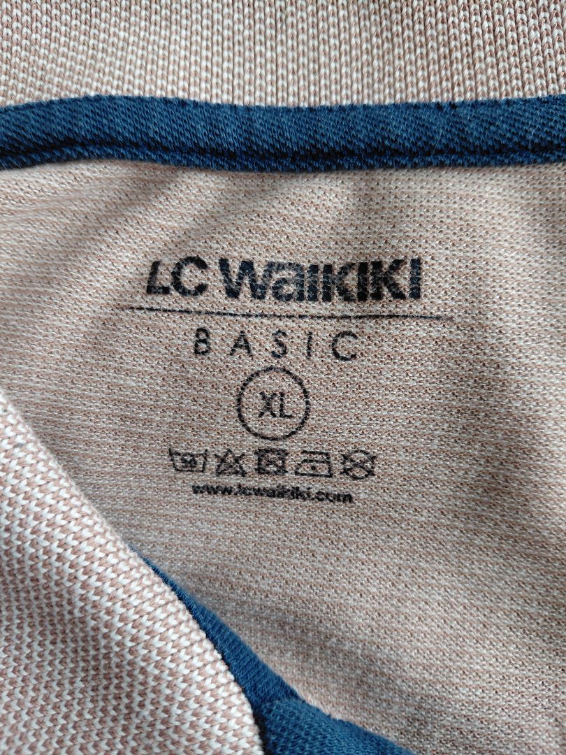 Pale pink golf polo shirt, XL