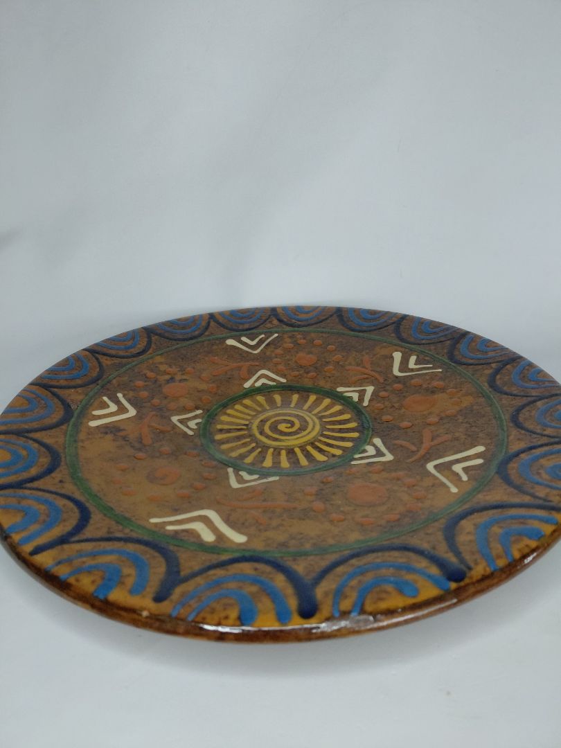 Vintage large clay plate/plate (ca 1960), Puigdemont