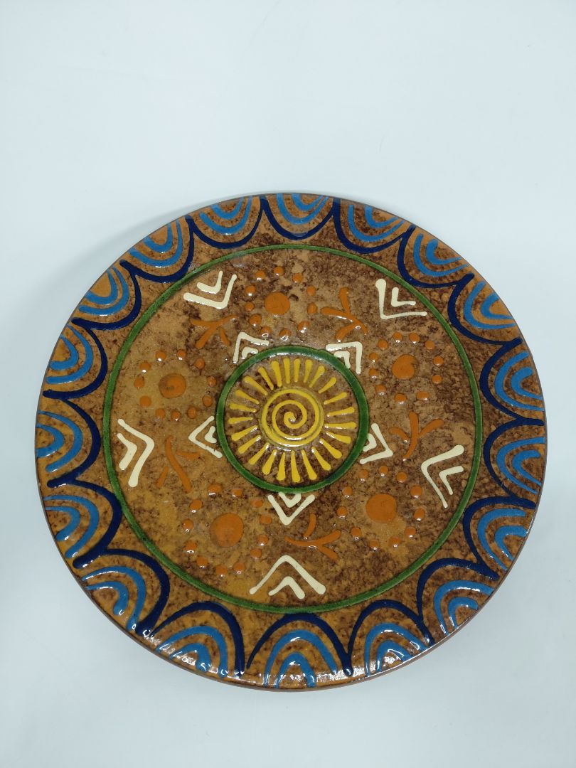 Vintage large clay plate/plate (ca 1960), Puigdemont