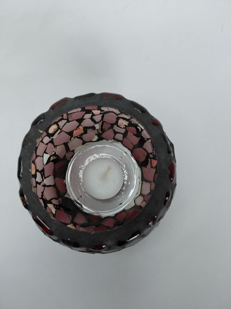 Mósaík spritt kertastjaki