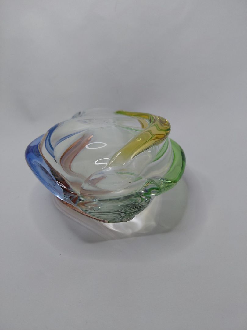 Vintage blómavasi (1950-1960), Frantisek Zemek fyrir Mstisov Glassworks