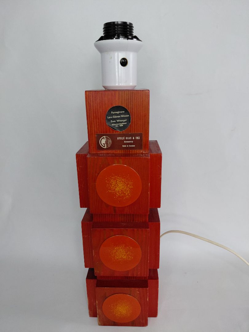 Vintage table lamp pattern 4534 (1970s), Lars-Göran Nilsson, Ewa Wrangel
