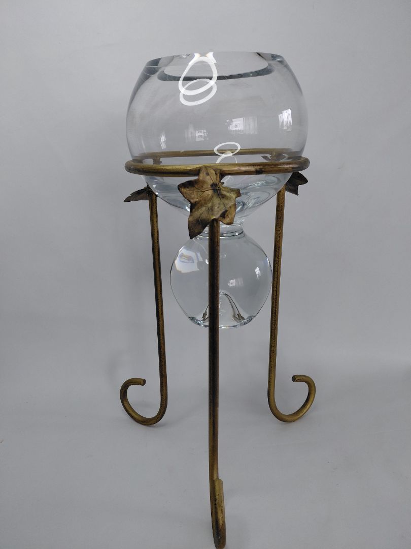 Vintage kertastjaki á koparfótum (1990´s)