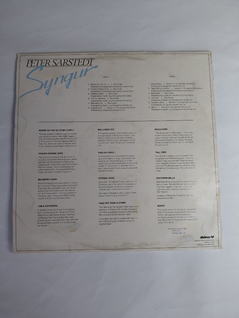 Sings, Peter Sarstedt