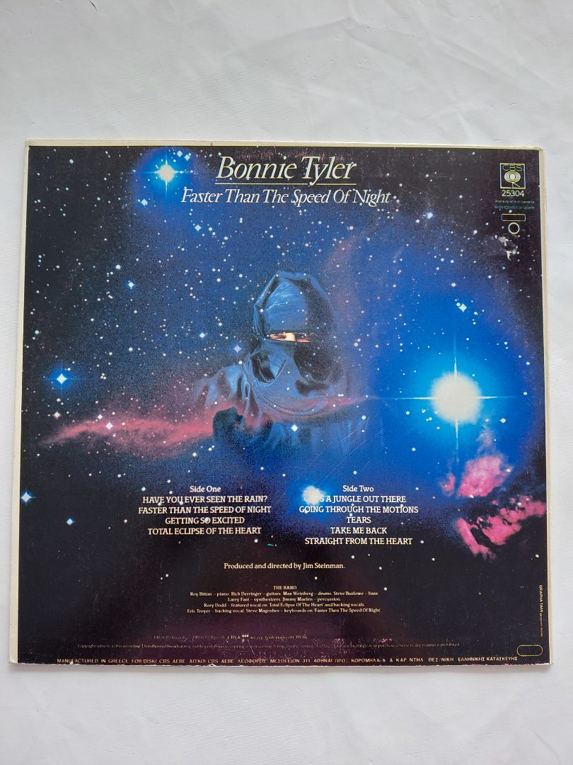 Faster than the speed of light, Bonnie Tyler