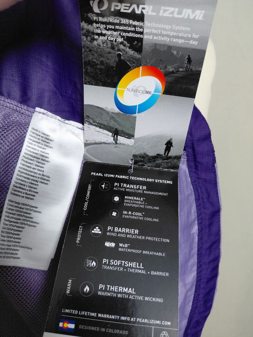 Hlaupajakki vindheldur Elite - ónotaður, L, Pearl Izumi