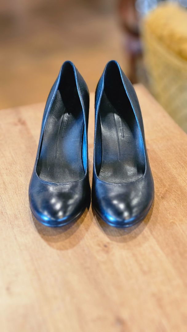 Svartir hælaskór, 6 cm hæll, EUR 36