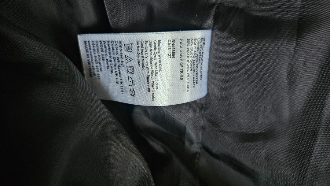Síð dúnúlpa, S, DKNY