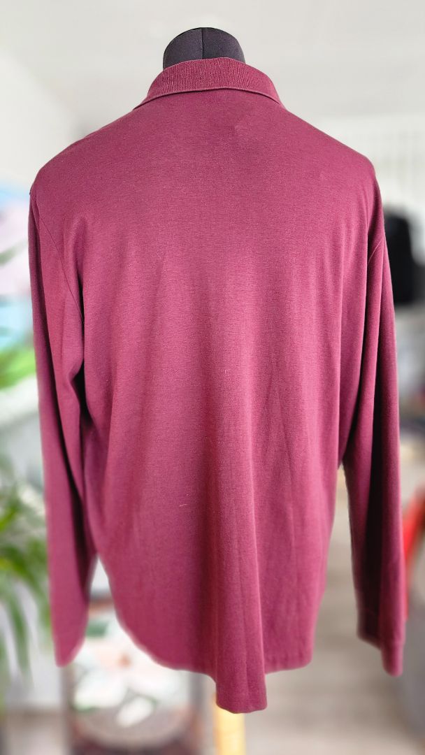 Long sleeve Pima Cotton polo shirt, XL, Boss