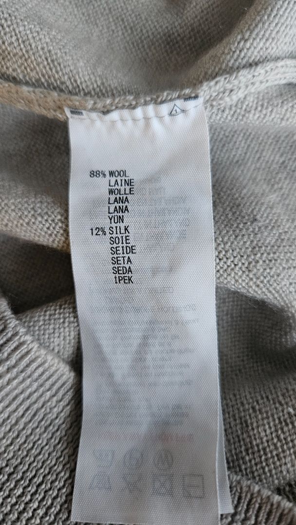 Ullar & silki peysa, XL