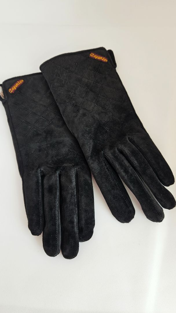 Suede gloves, M