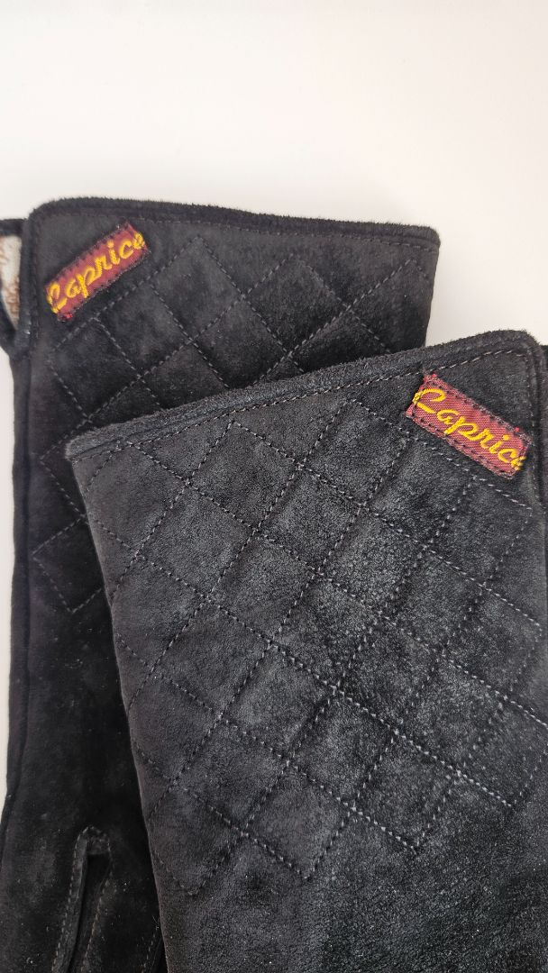 Suede gloves, M