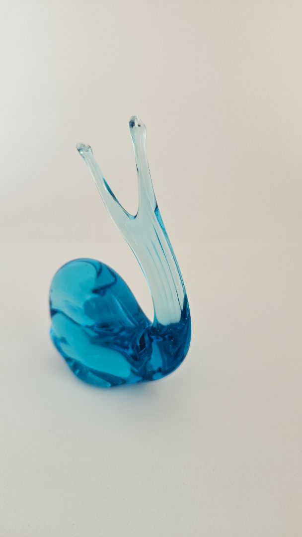 Vintage glass whale, Murano glass