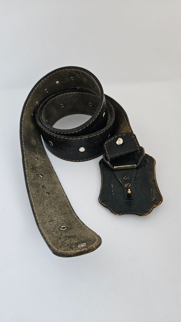Vintage leather belt, 99 cm