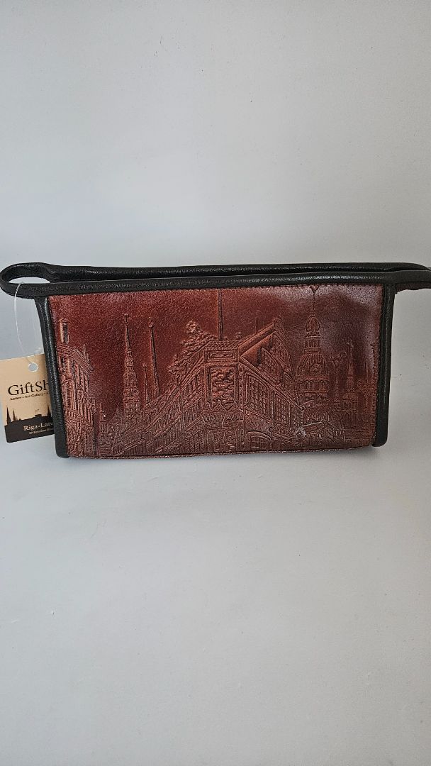 Leather cosmetic bag (unused)