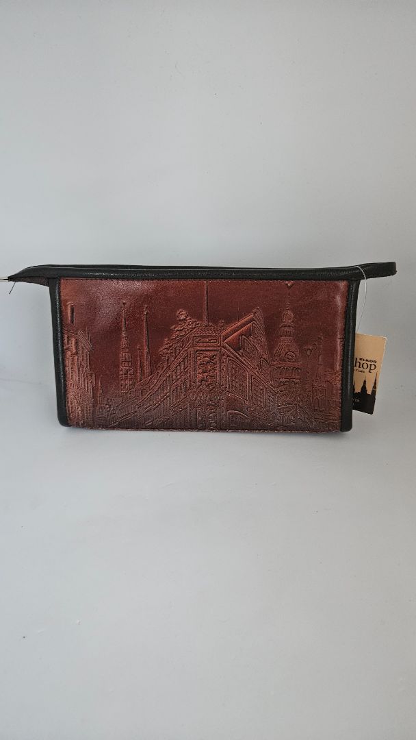 Leather cosmetic bag (unused)