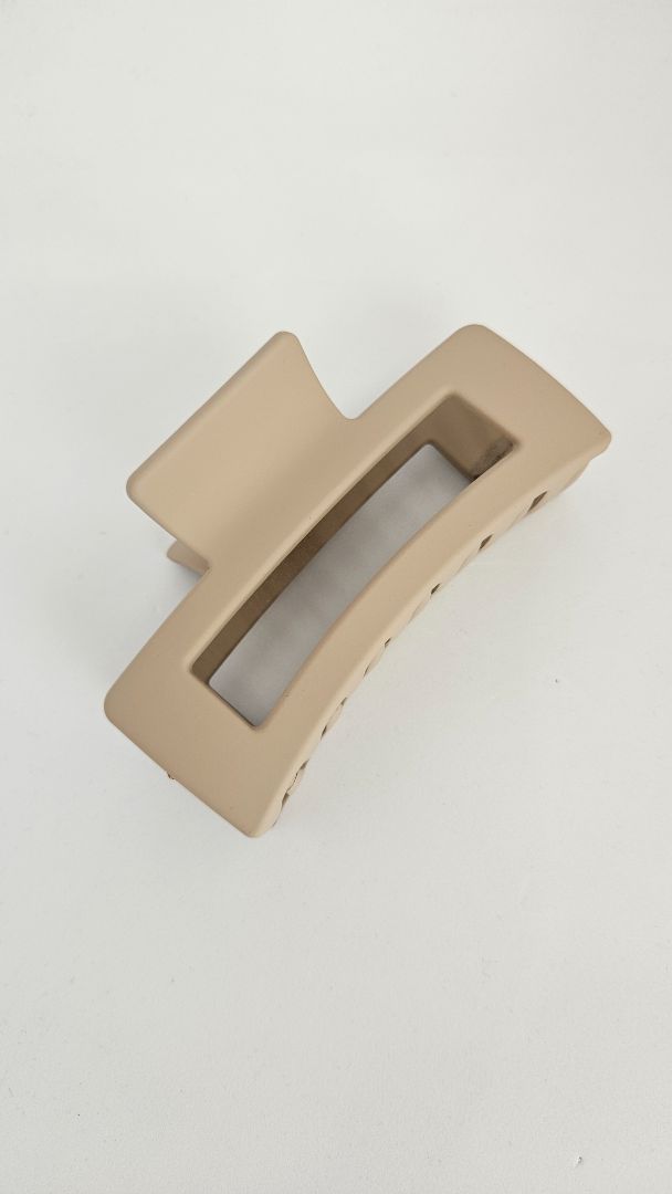 Large hair clip (Beige), 10 cm
