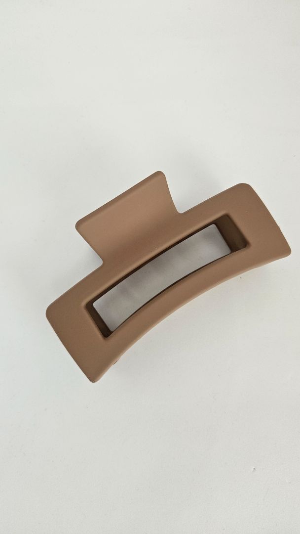 Large hair clip (Brown), 10 cm