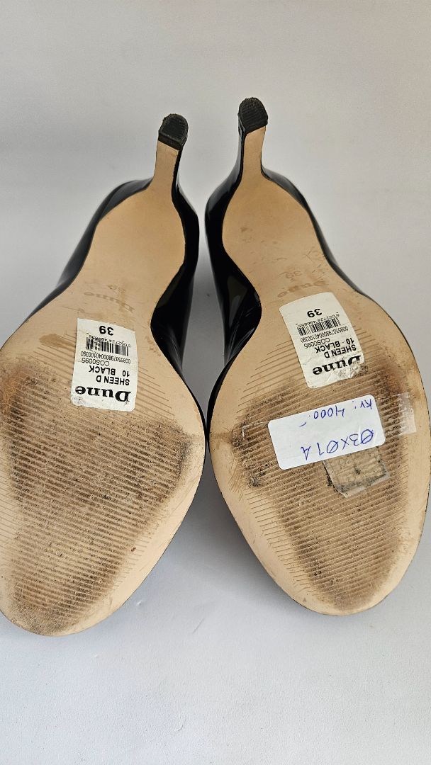 Glans hælaskór (10 cm), EUR 39, Dune