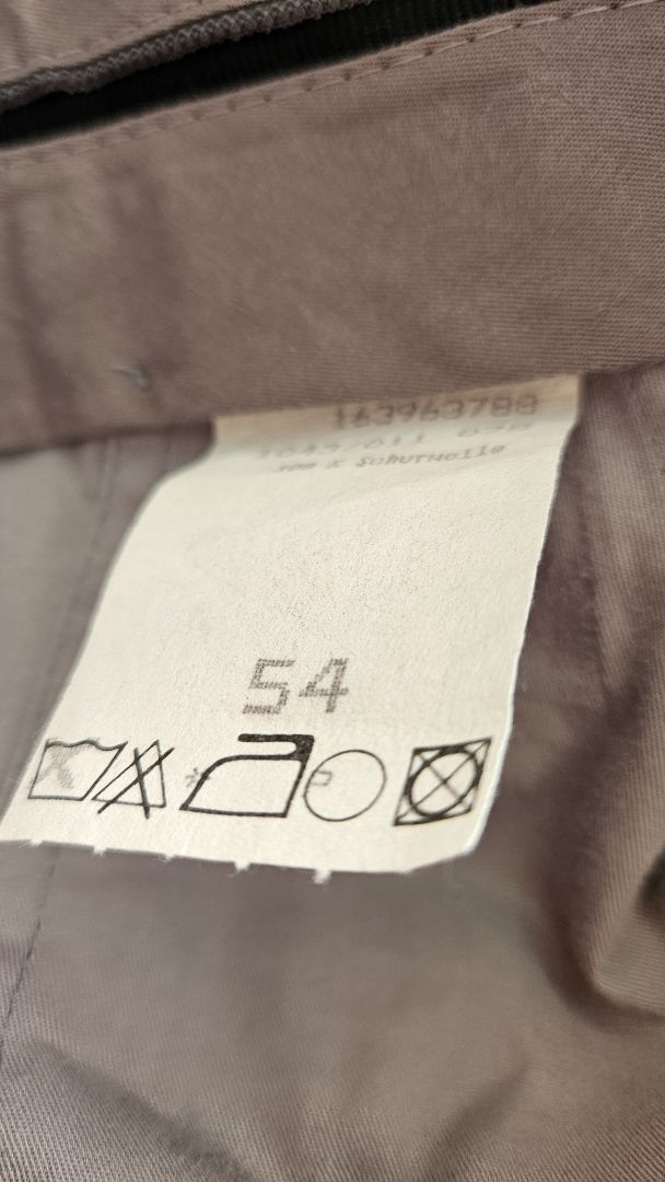 Wool suit trousers, 52, René Lezard