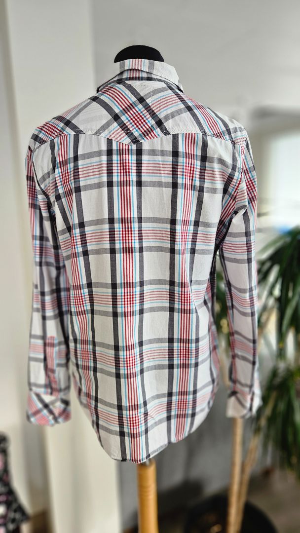 Checkered shirt (cowboy style), L, Smith & Jones