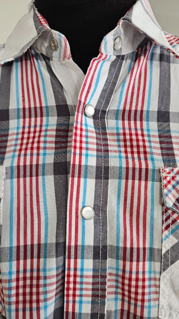 Checkered shirt (cowboy style), L, Smith & Jones