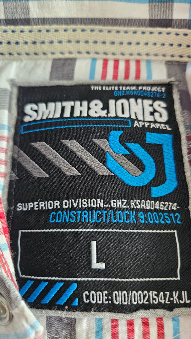 Checkered shirt (cowboy style), L, Smith & Jones