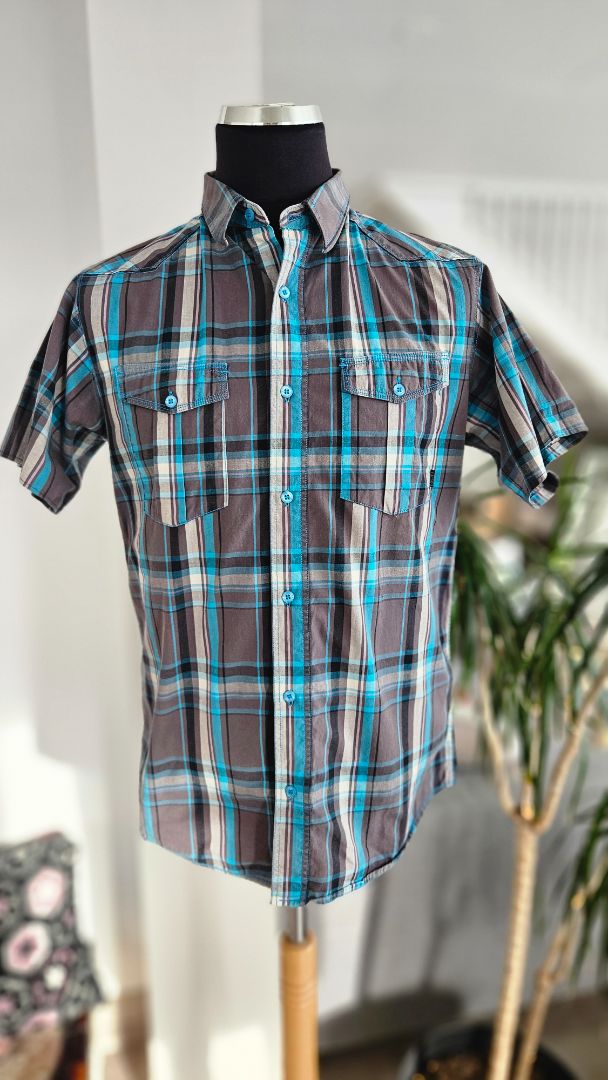Checkered cowboy shirt, M, Psycho cowboy brand