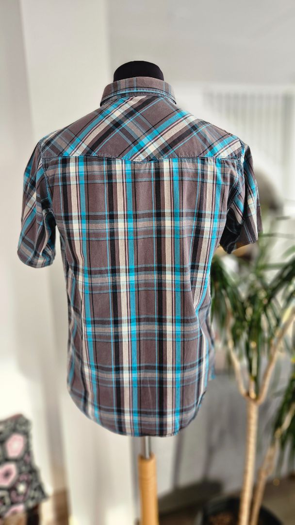 Checkered cowboy shirt, M, Psycho cowboy brand
