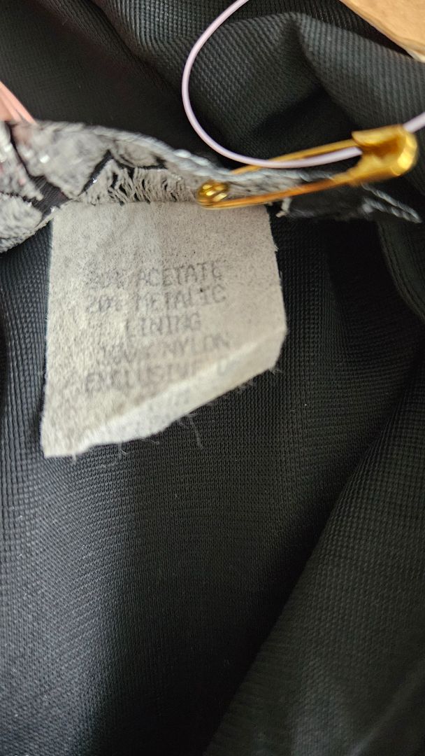 Side censored dress, M, Onyx nite