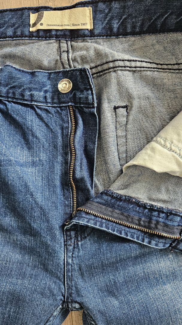 Slim fit bootcut jeans, 36/30, Dressman