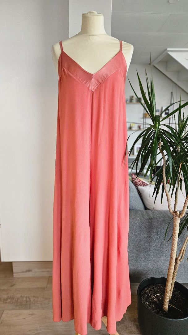 Pink wide jumpsuit, One size