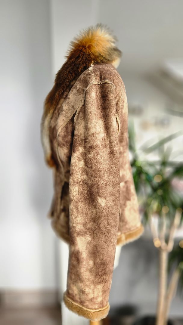 Vintage mocha style jacket, M