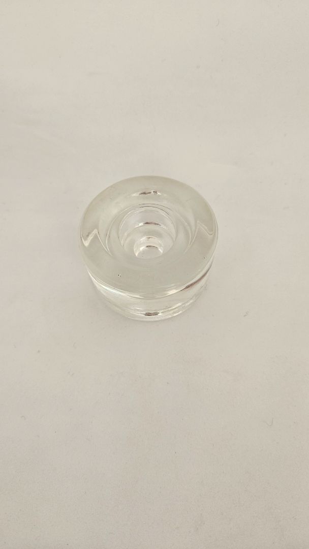 Glass candle holder