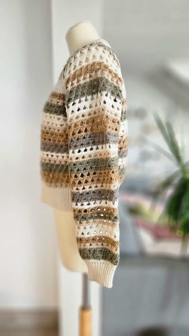 Crocheted thick sweater, XS, Mango